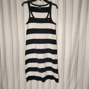 Ralph Lauren Black and White Striped Tank Dress